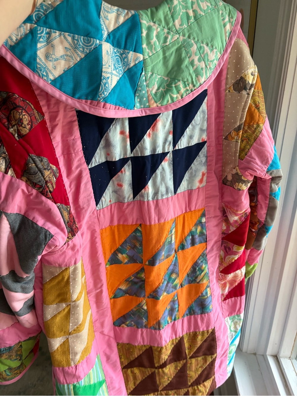 Long Collared Quilt Jacket - Picture 3 of 5